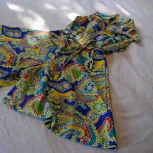 Vintage 60's Colorful Paisley Jumpsuit